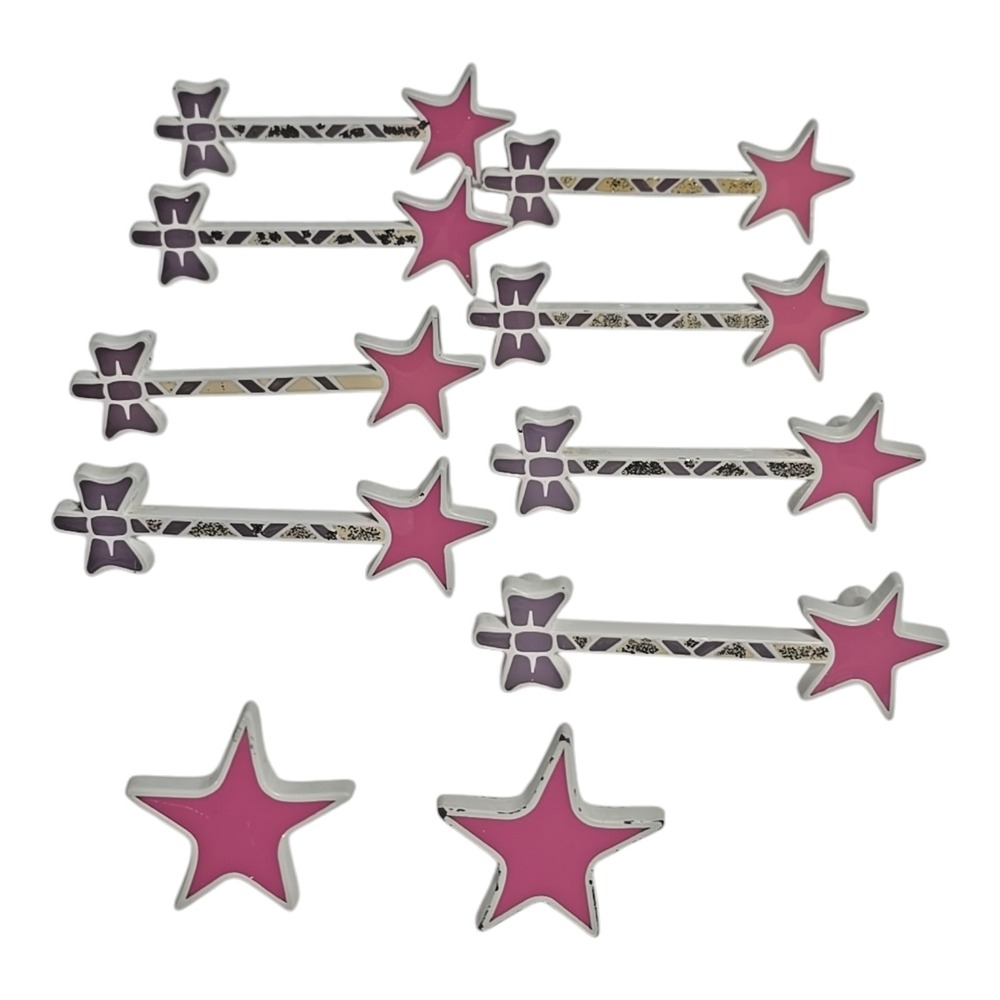 VTG Set of 10 Betsy Fields Design Pink Magic Wand Princess Fairy Drawer Pulls